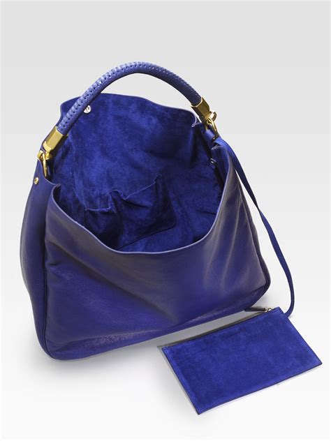 ysl dark blue bag|hobo bag YSL.